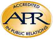 APR accreditation from Public Relations Society of America